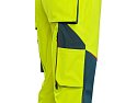 Kalhoty CXS BEDFORD, výstražné, pánské, softshell, žluto-petrolová, vel. 58
