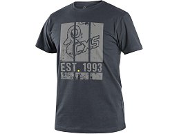 Tričko CXS WILDER, krátký rukáv, potisk CXS logo, tmavě šedá, vel. 2XL