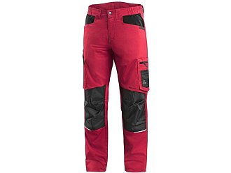 Kalhoty CXS SOLIS FLEX, pánské, červeno-černé, vel. 56