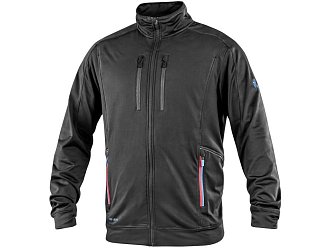 Mikina CXS LEONIS, pánská, černá s HV modro/červenými doplňky, vel. XL