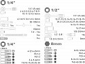 Hlavice nástrčné, sada 94ks, 1/4", 1/2", CrV
