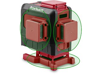Laser zelený 3D liniový, křížový samonivelační 4780216 V