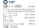 Hlavice nástrčné, sada 29ks, 1/2"